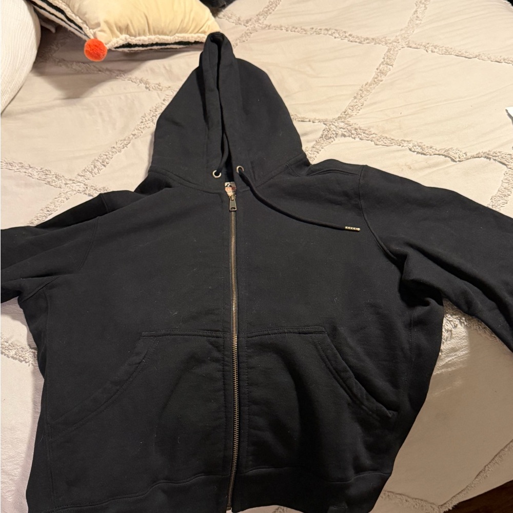 American Giant Black Hoodie with Zip